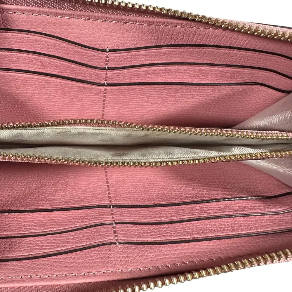 Kate Spade New York Pink Leather Zip Around Wallet